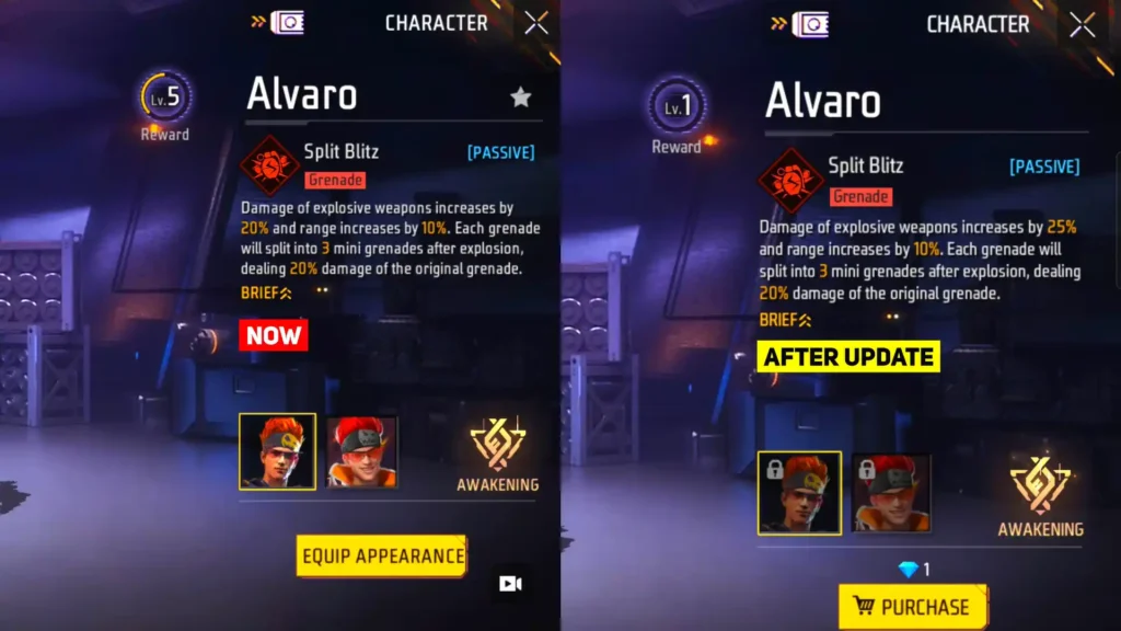 Alvaro ability change after ob50 update