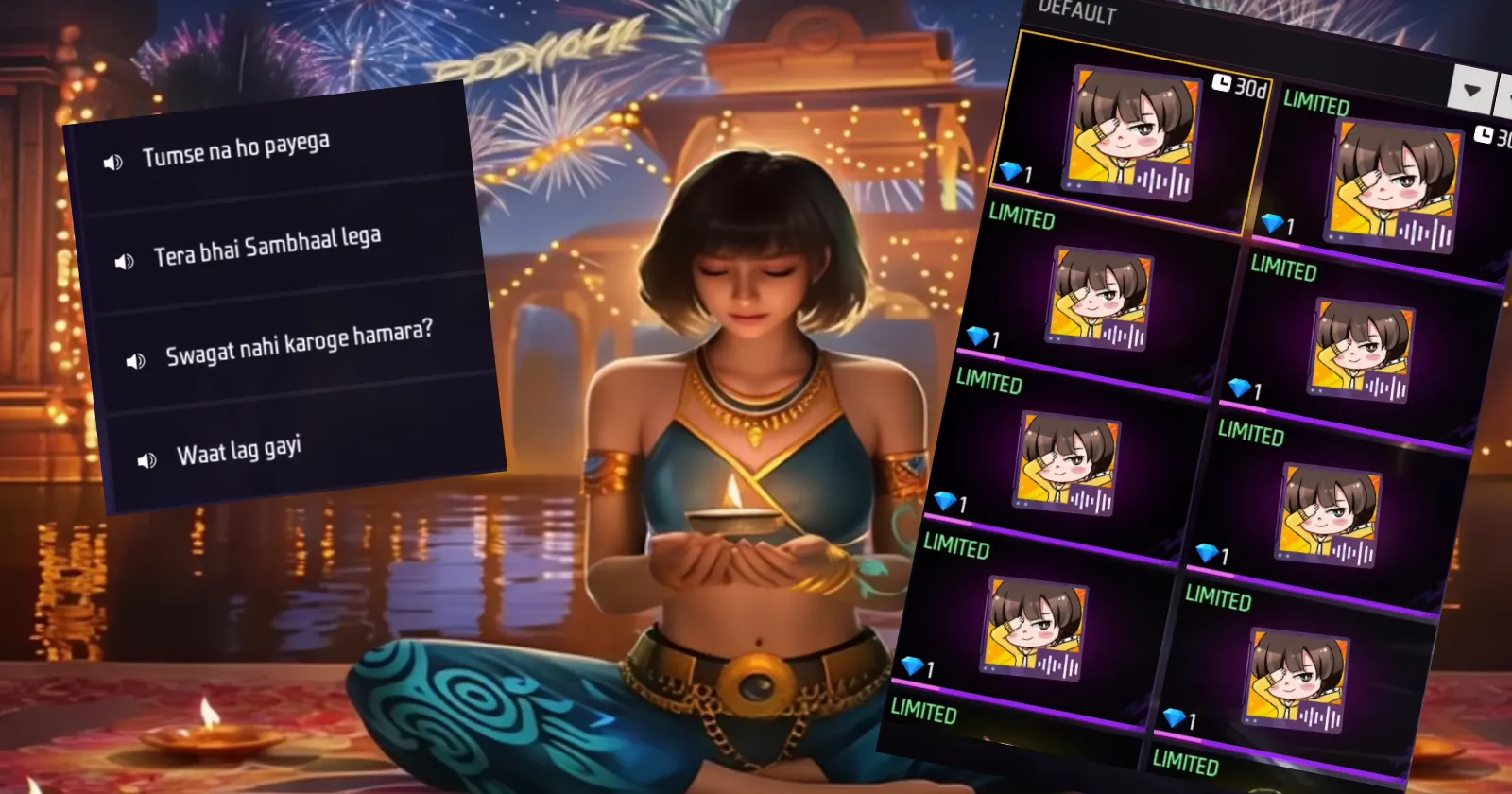 Free Fire OB50 Update (July 2025) Full Details, Diwali, Naruto Event & Voice Packs