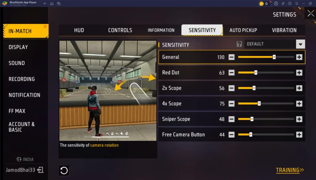 Free Fire Best Sensitivity Settings For Headshot