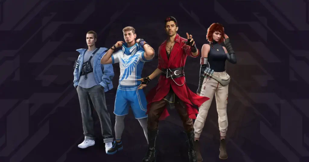 K (Active Skill), Luqueta, J. Biebs, Olivia character combination in free fire