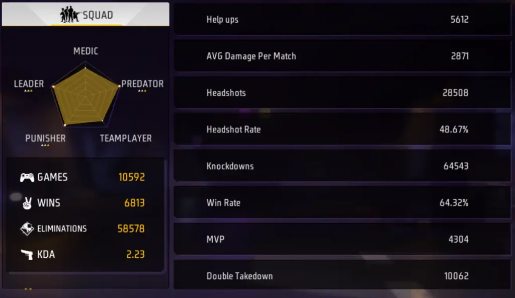 Ungraduate Gamer Free Fire cs career