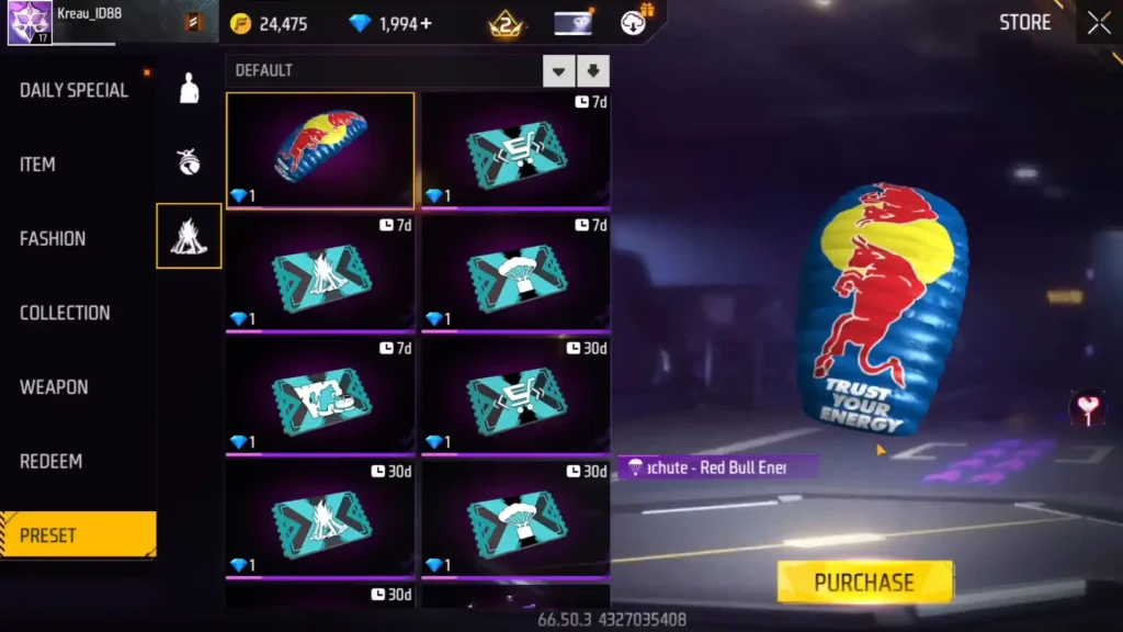 free fire x red bull colab