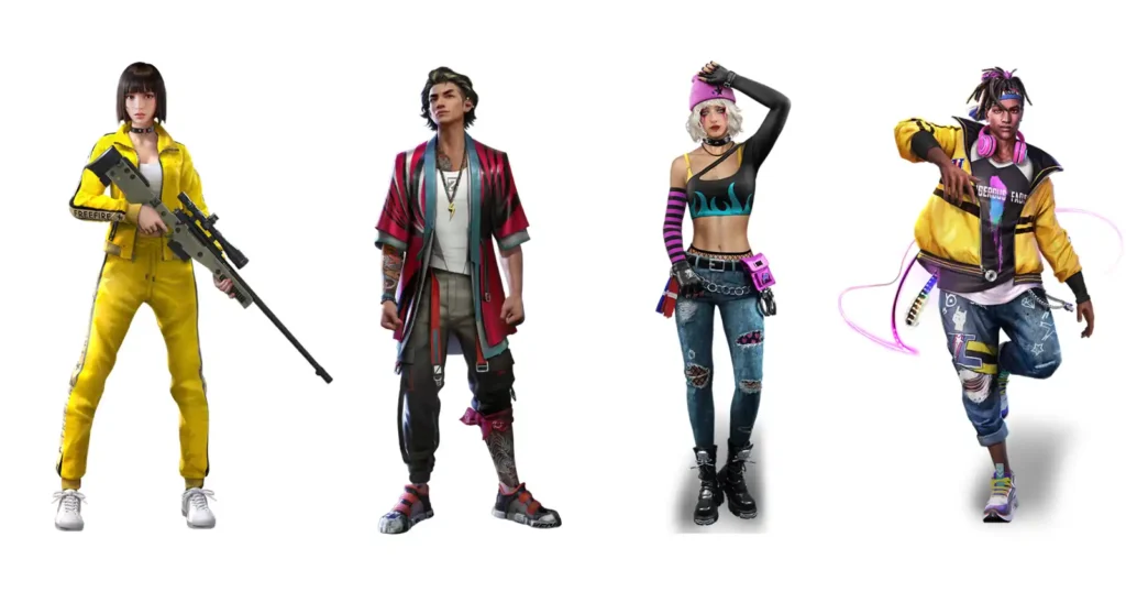 kelly, tatsuya, dasha and d bee character combination