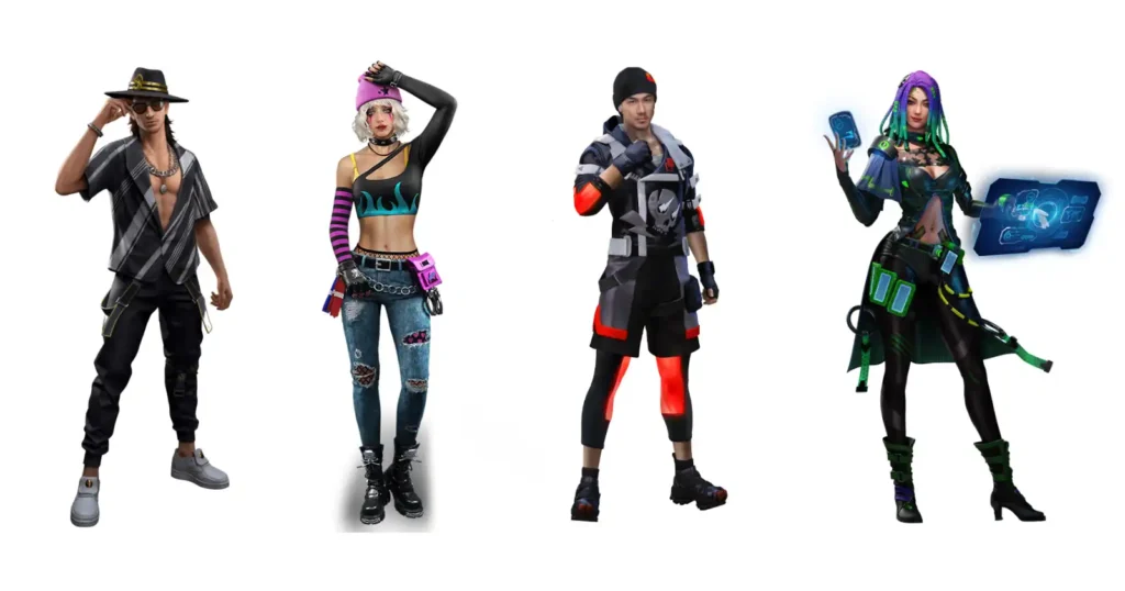 sentino, dasha, jota, and moco character combination