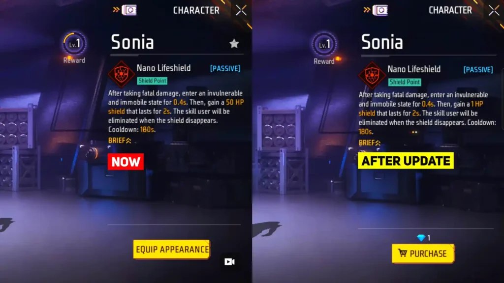 sonia ability change after ob50 update