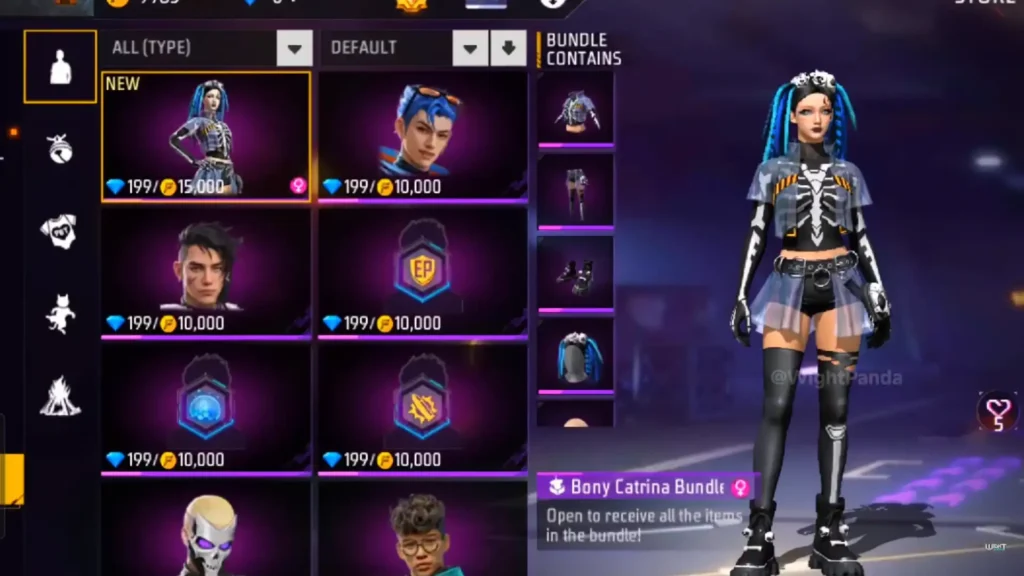 Diwali Event free fire female bundle