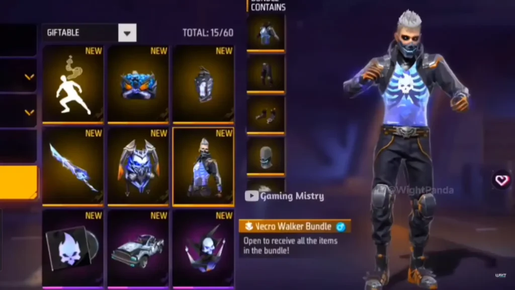 Diwali Event free fire male bundle