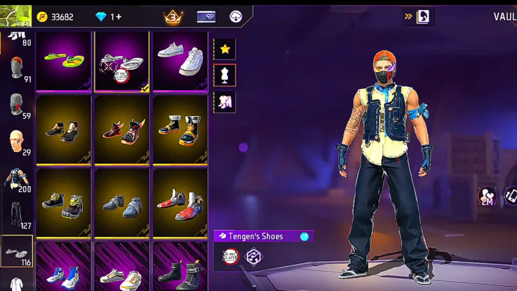 Free Fire Best Free Gold Royale Outfit dress combination 4