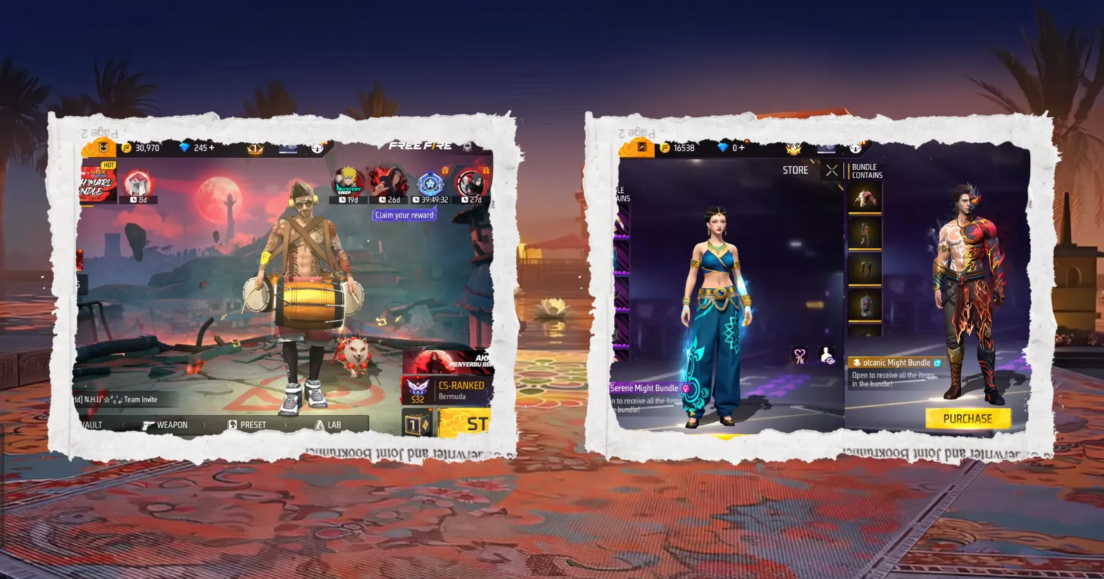 Free Fire Diwali Event 2025 All Upcoming Events, Free Rewards, Bundles