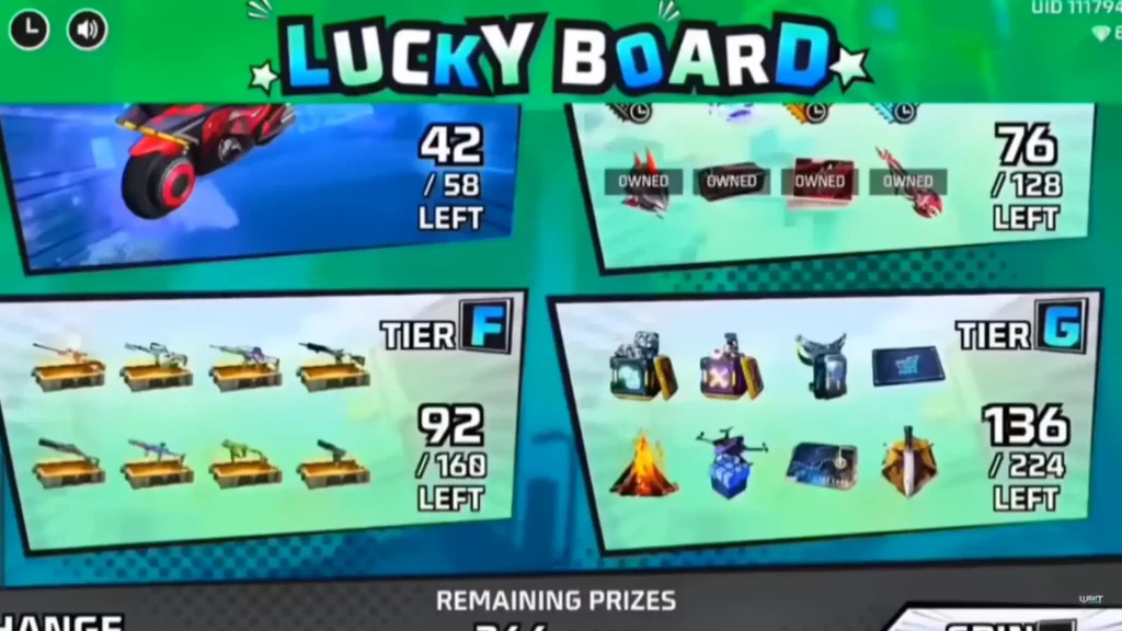 Lucky Board Event new free fire