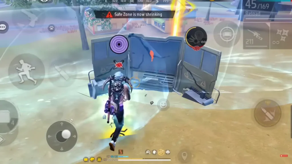 Universal Pull skill use in free fire