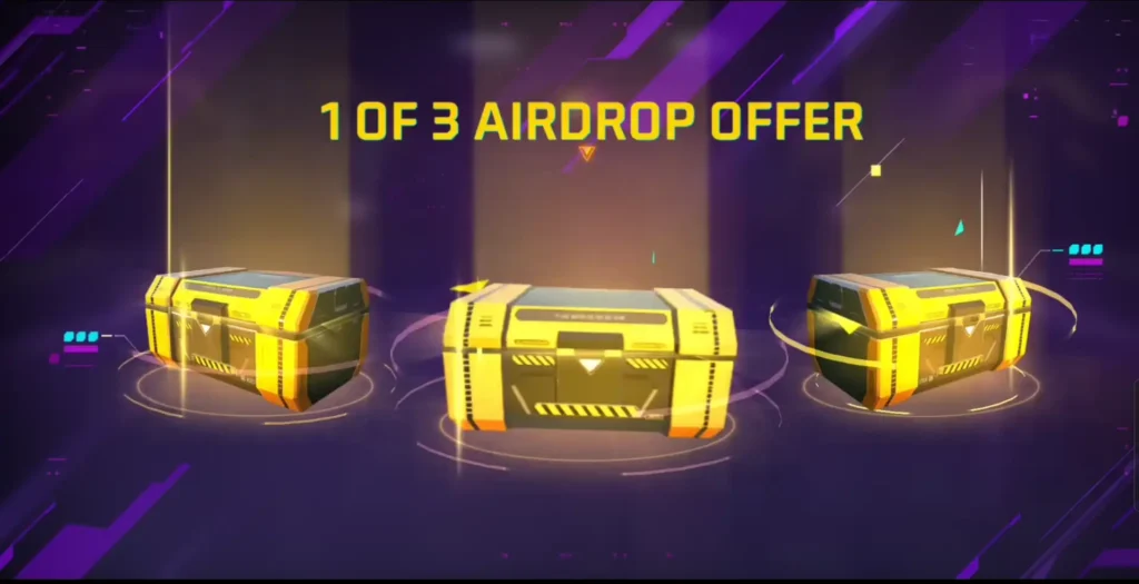free fire 1 of 3 special airdrop offer