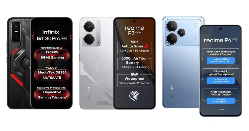 Infinix GT30 Realme P3 Realme P4