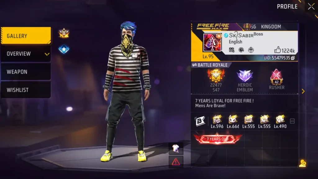 SK Sabir Boss Free Fire UID