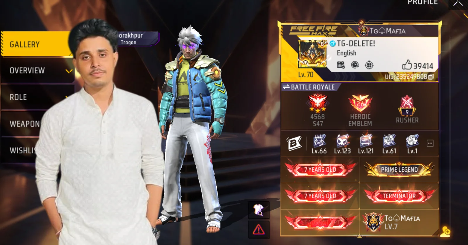 TG Delete Free Fire UID, Real Name, Profile