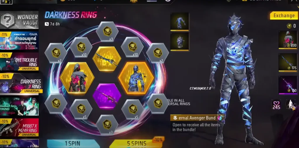 free fire new darkness fing event diwali