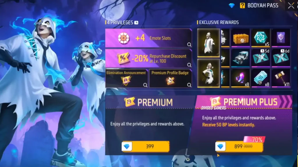 Free Fire Booyah Pass Season 35 (November 2025) price