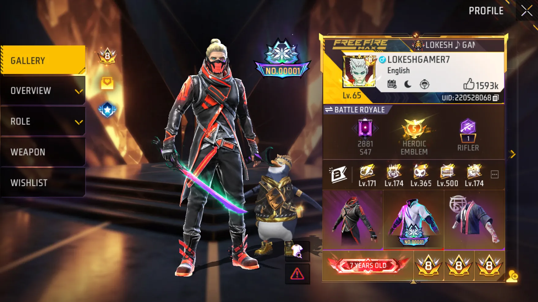 Lokesh Gamer Free Fire UID and profile