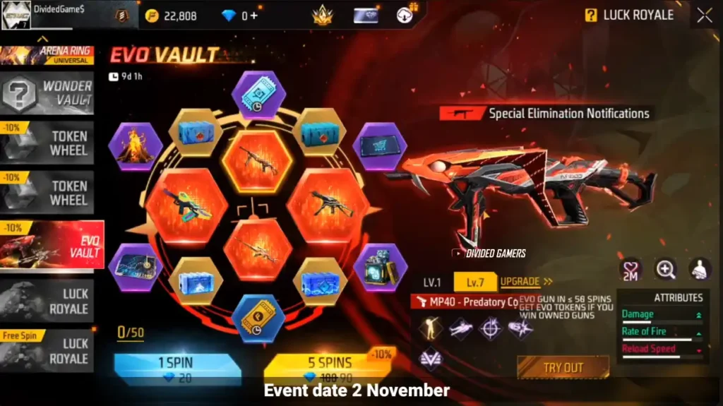 Evo Vault Ring Event