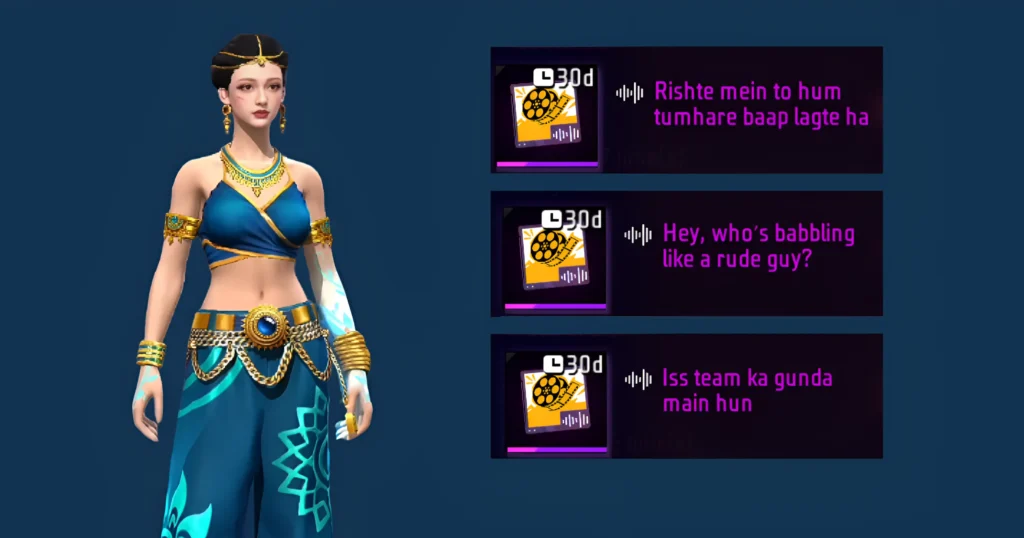 free fire new new iconic voice lines free
