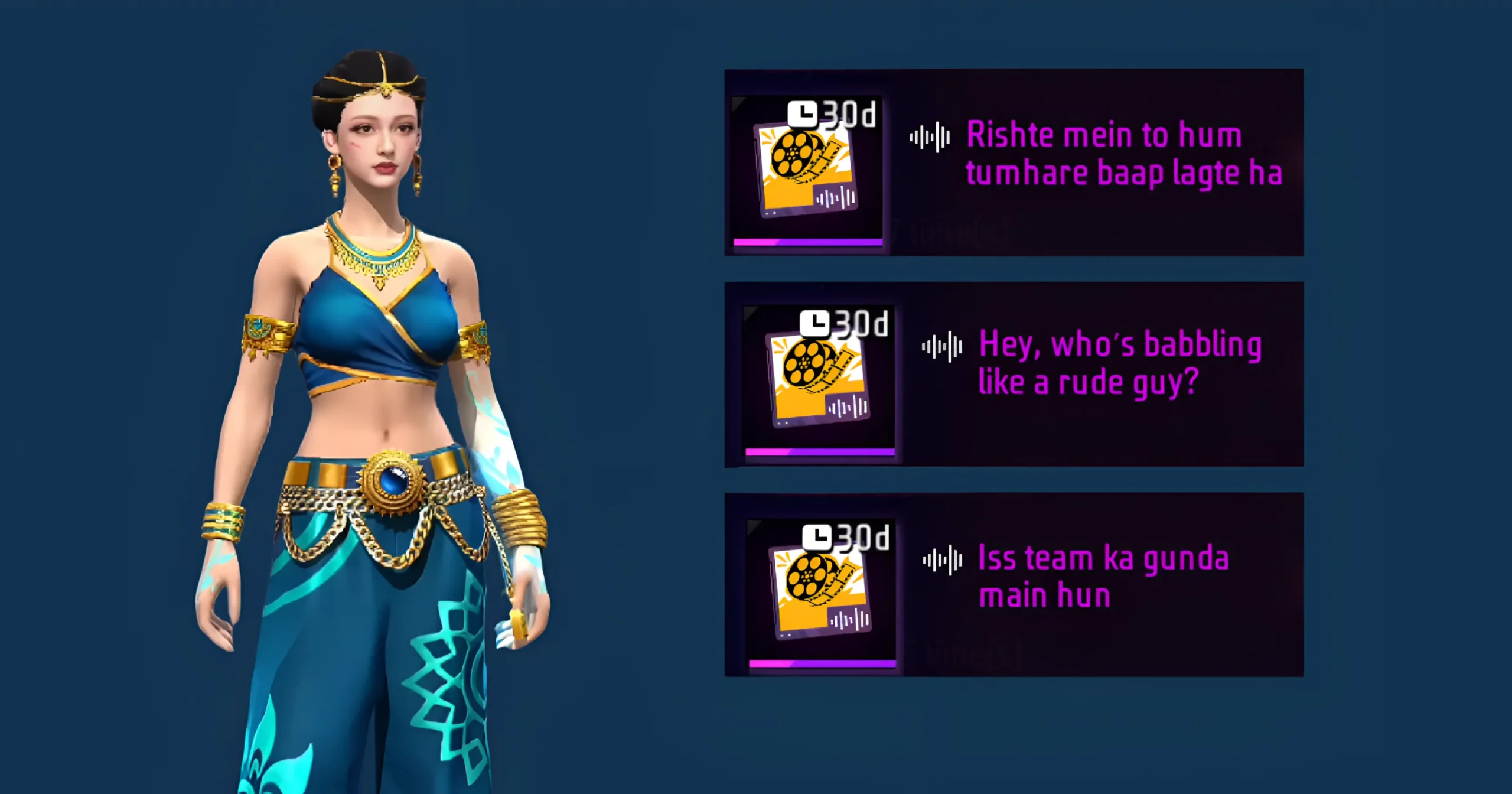 free fire new new iconic voice lines free
