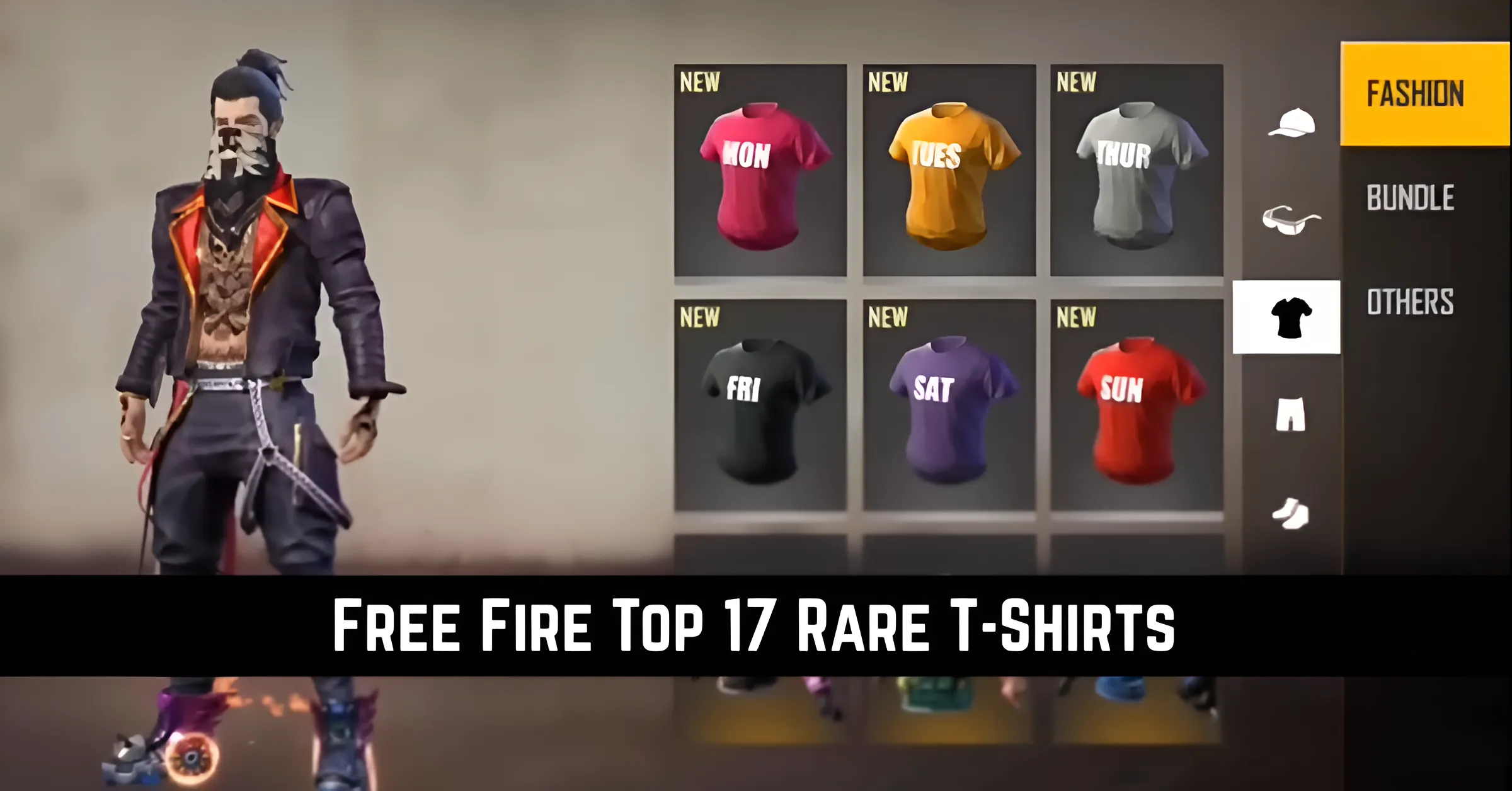 Free Fire Top 17 Rare T-Shirts