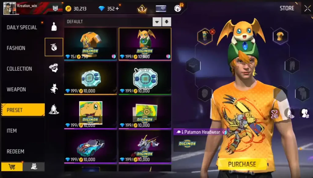 Free Fire x Digimon Collaboration 