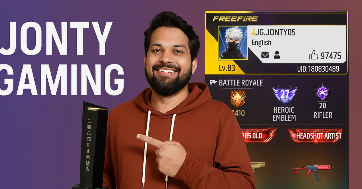 Jonty Gaming Free Fire UID, Gameplay Stats & Biography